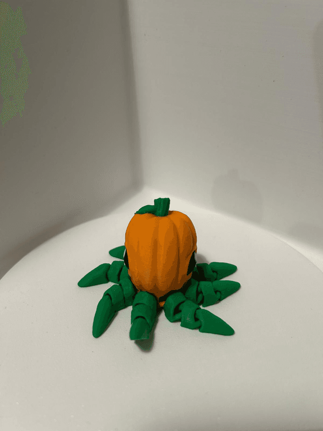 Spooky Halloween Articulated Pumpkin Octopus